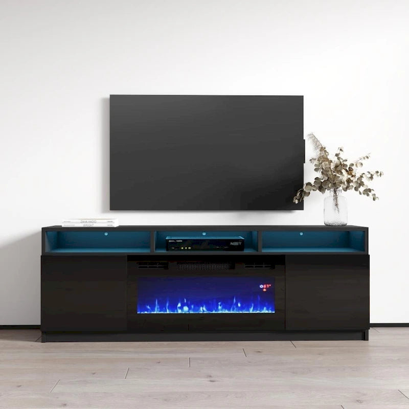 Reno 05 Electric Fireplace Modern 63 TV Stand 16