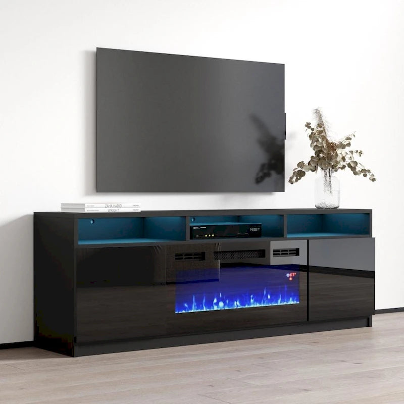 Reno 05 Electric Fireplace Modern 63 TV Stand 4