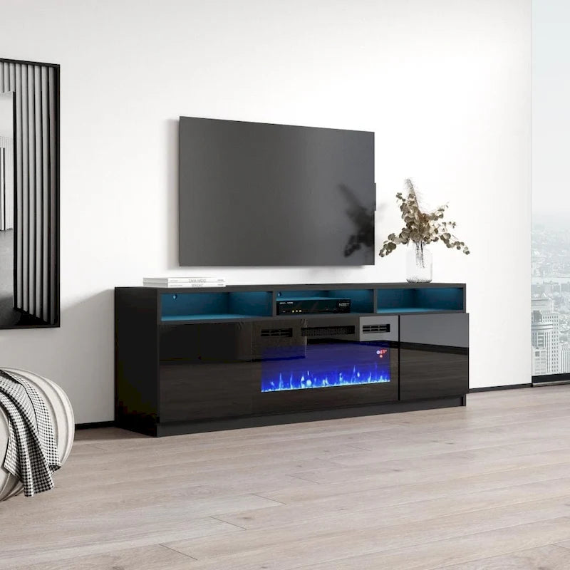 Reno 05 Electric Fireplace Modern 63 TV Stand 5