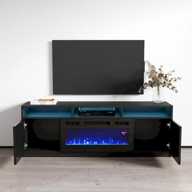 Reno 05 Electric Fireplace Modern 63 TV Stand 6