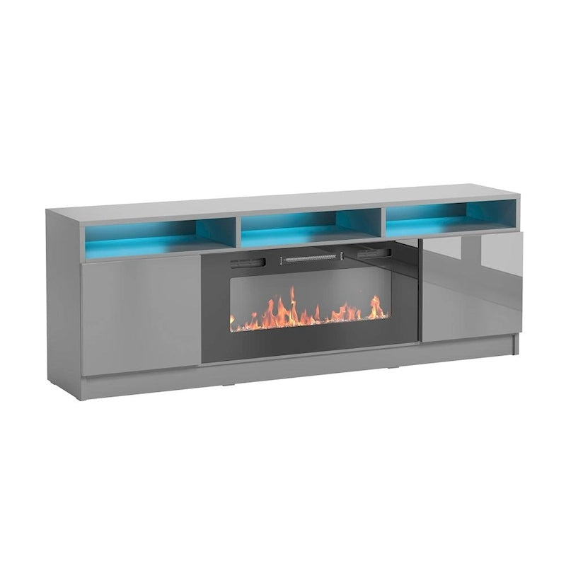 Reno 05 Electric Fireplace Modern 63 TV Stand 11