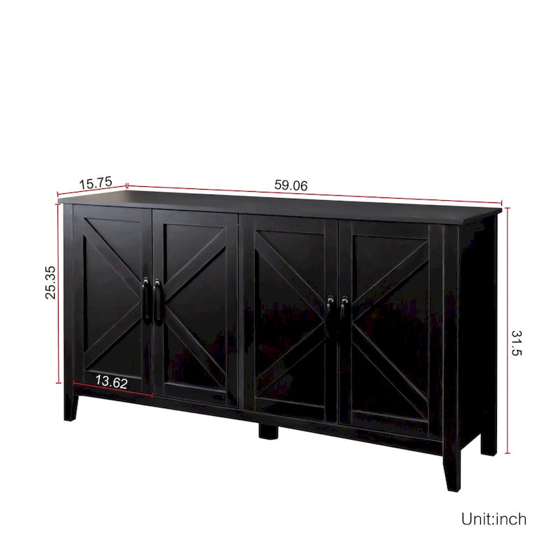 Freestanding Sideboard Storage Cabinet for Living Room Office Bedroom 17