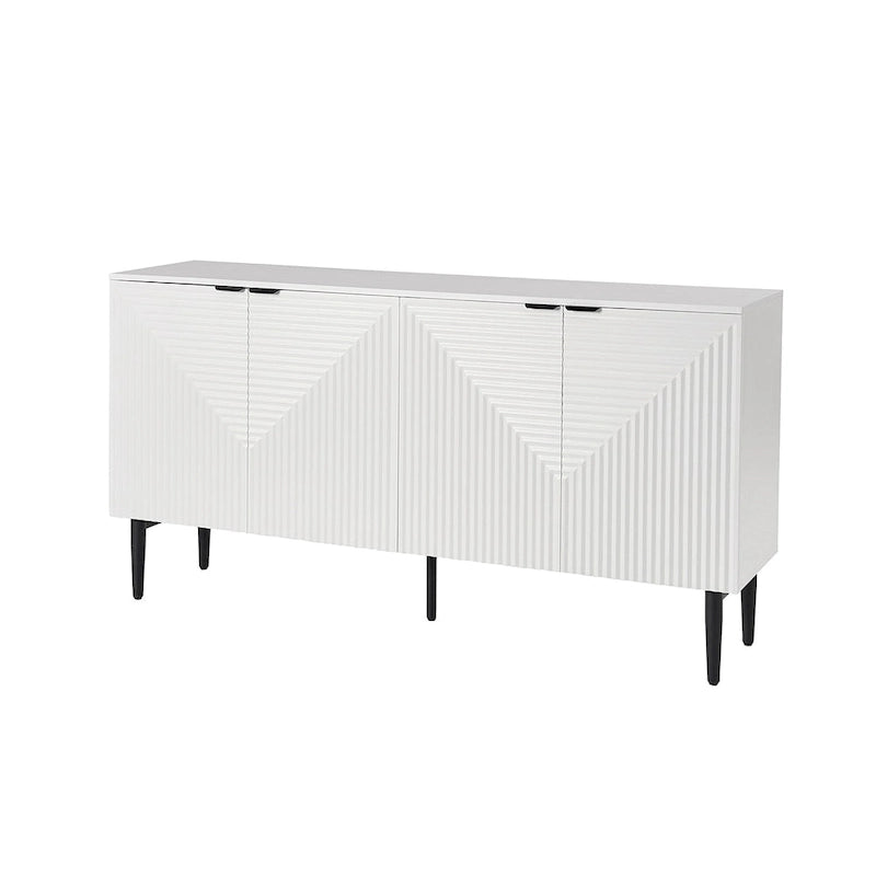 Burkart Modern 63Wide 4-Door Sideboard with Wine Rack and Metal Leg by HULALA HOME 18