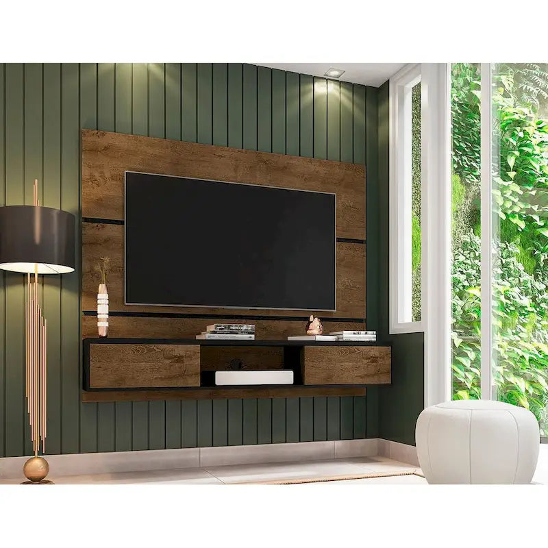 Vernon Mid Century Modern Wood 62.99 In. Floating Living Room Entertainment Furniture 25