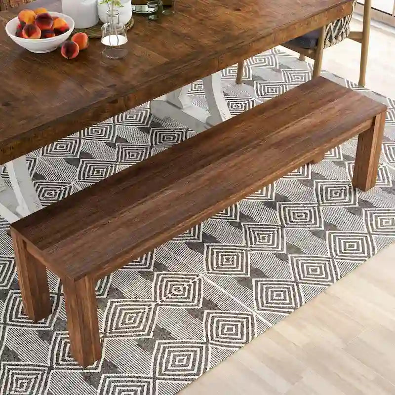 Anaisha Rustic Solid Mango Wood Dining Bench by Furniture of America 5