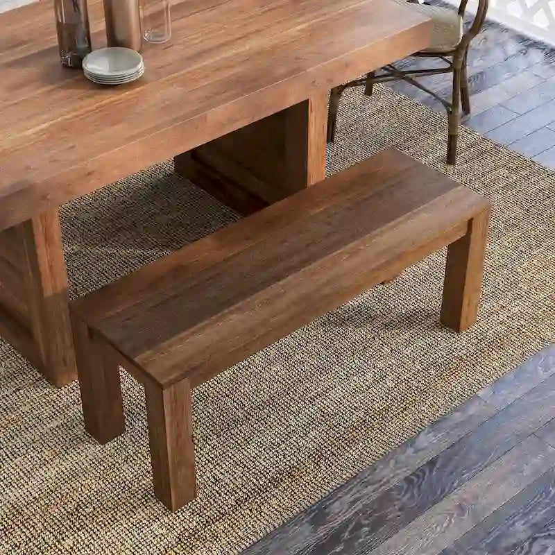 Anaisha Rustic Solid Mango Wood Dining Bench by Furniture of America 9
