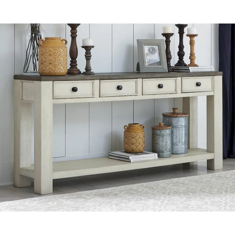 Signature Design by Ashley Bolanburg Farmhouse Sofa Table 8