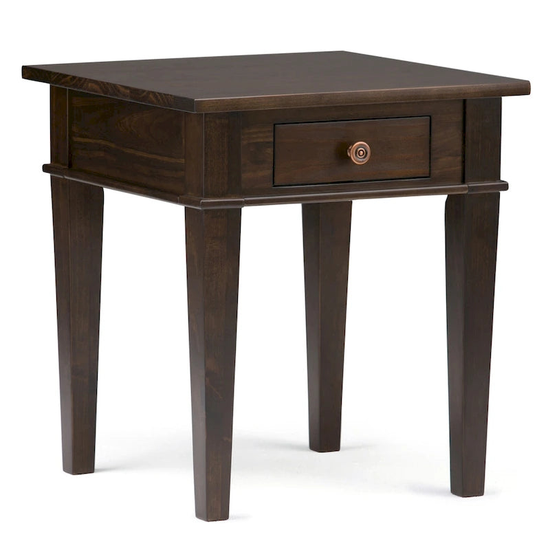 WYNDENHALL Sterling Tavolino Laterale/Finale Transizionale Quadrato in LEGNO MASSELLO, Larghezza 18 pollici - 18 L x 18 P x 20 A 12