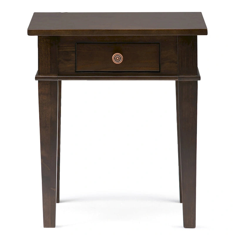 WYNDENHALL Sterling Tavolino Laterale/Finale Transizionale Quadrato in LEGNO MASSELLO, Larghezza 18 pollici - 18 L x 18 P x 20 A 17
