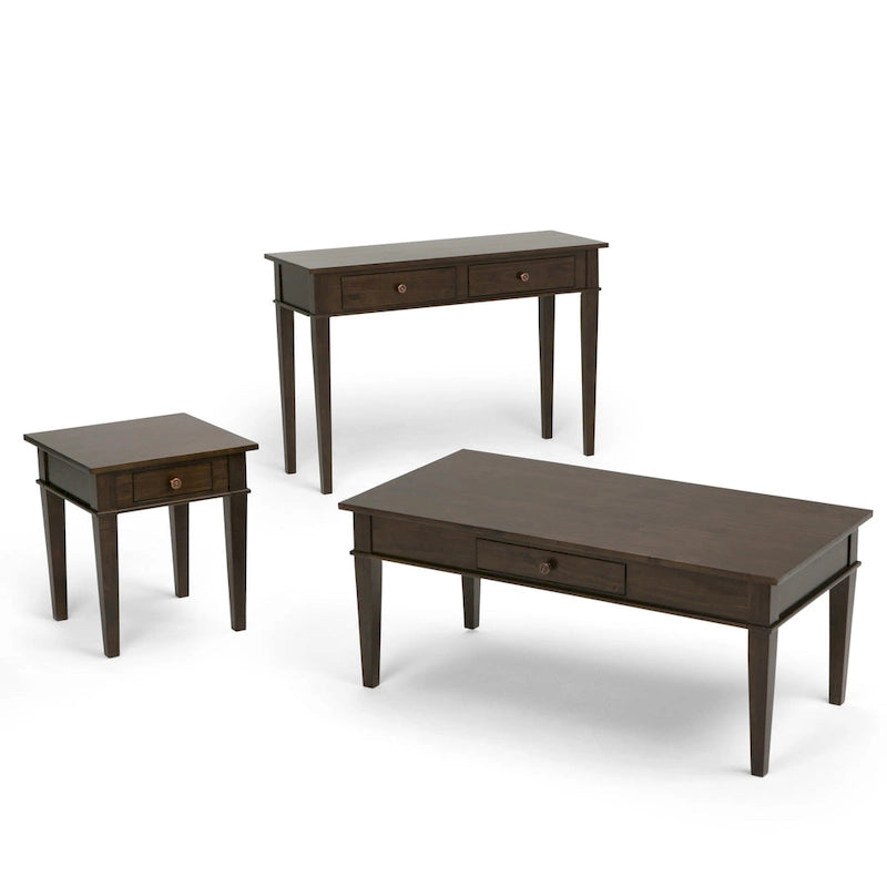 WYNDENHALL Sterling Tavolino Laterale/Finale Transizionale Quadrato in LEGNO MASSELLO, Larghezza 18 pollici - 18 L x 18 P x 20 A 19