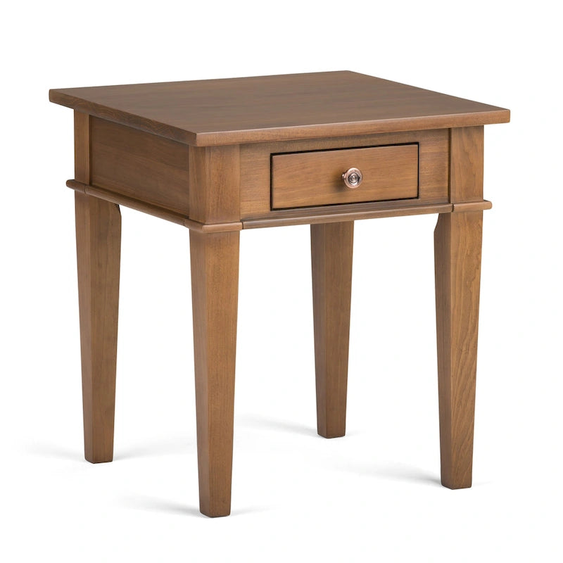 WYNDENHALL Sterling Tavolino Laterale/Finale Transizionale Quadrato in LEGNO MASSELLO, Larghezza 18 pollici - 18 L x 18 P x 20 A 22