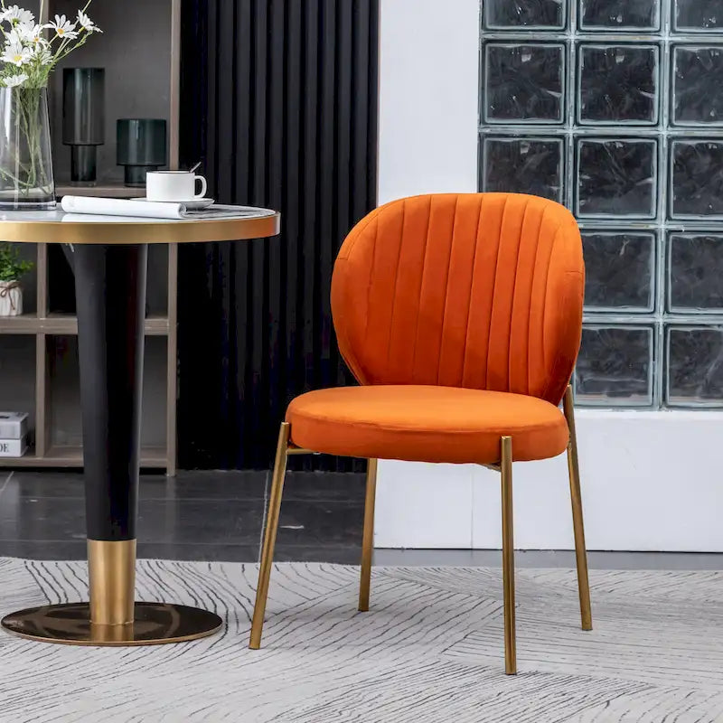 Roundhill Furniture Amoa Contemporary Velvet Upholstery Dining Chair 14