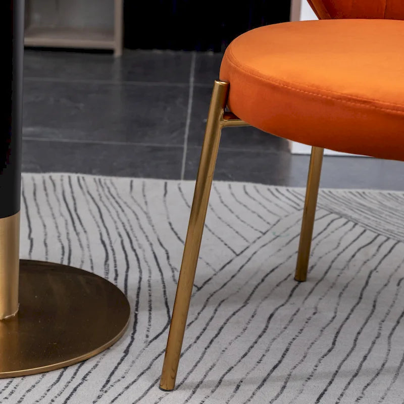 Roundhill Furniture Amoa Contemporary Velvet Upholstery Dining Chair 26