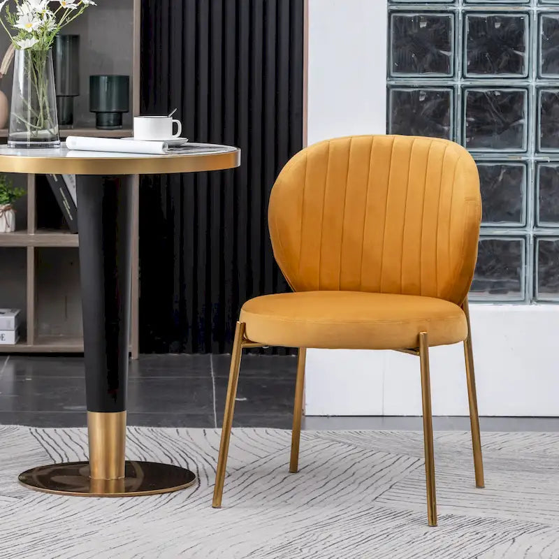 Roundhill Furniture Amoa Contemporary Velvet Upholstery Dining Chair 27