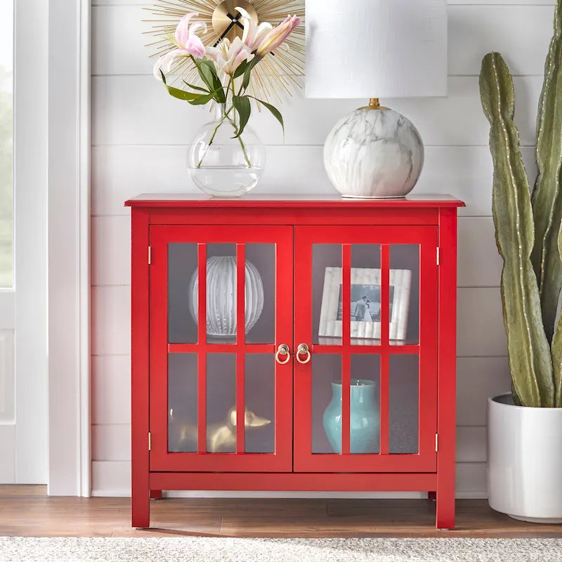 Simple Living Portland 2-Door Glass Cabinet 22
