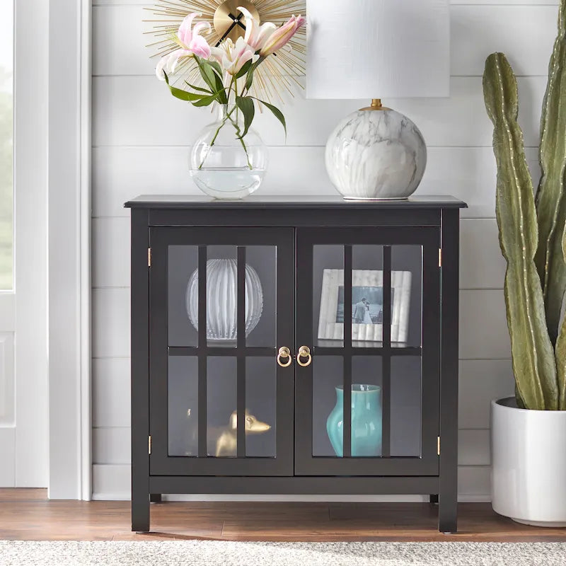 Simple Living Portland 2-Door Glass Cabinet 23
