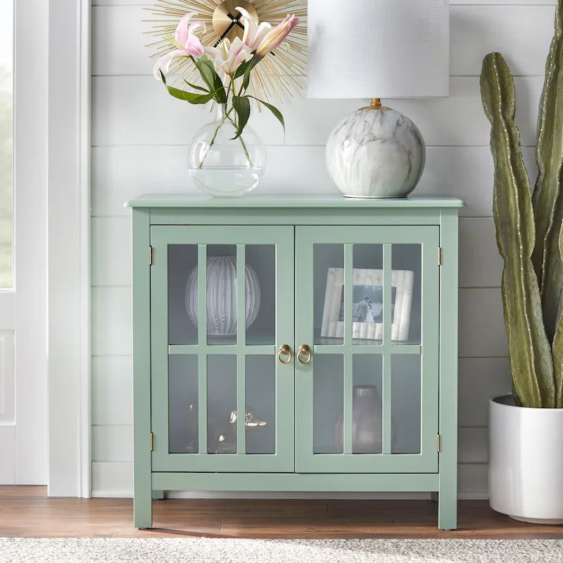 Simple Living Portland 2-Door Glass Cabinet 25