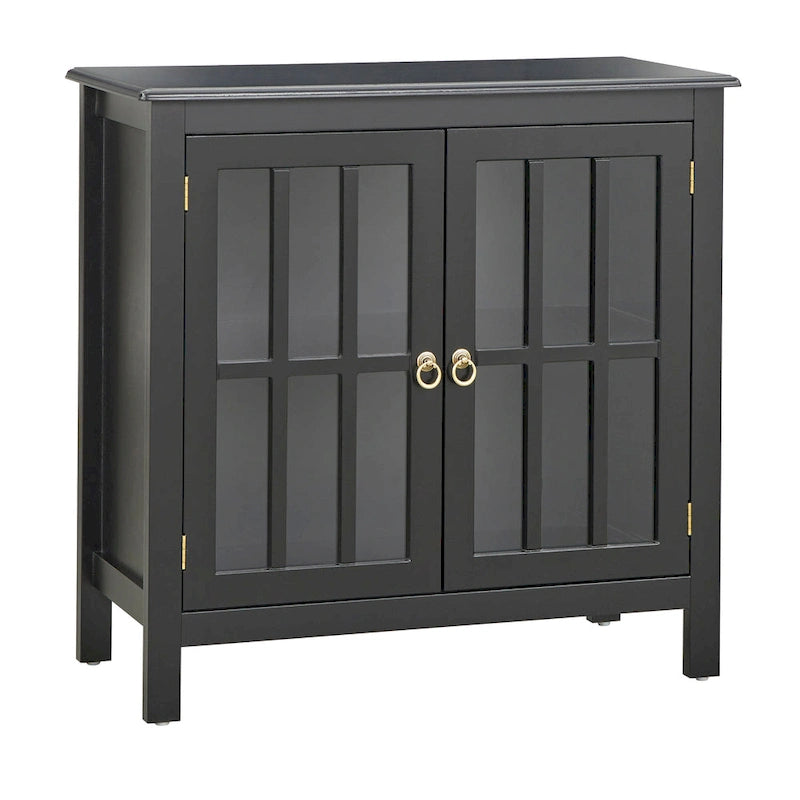 Simple Living Portland 2-Door Glass Cabinet 14