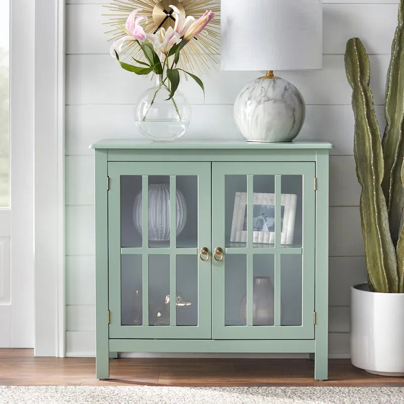 Simple Living Portland 2-Door Glass Cabinet 19
