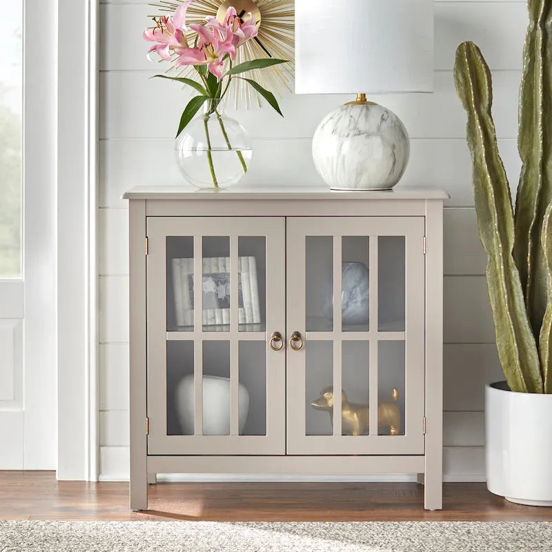 Simple Living Portland 2-Door Glass Cabinet 20