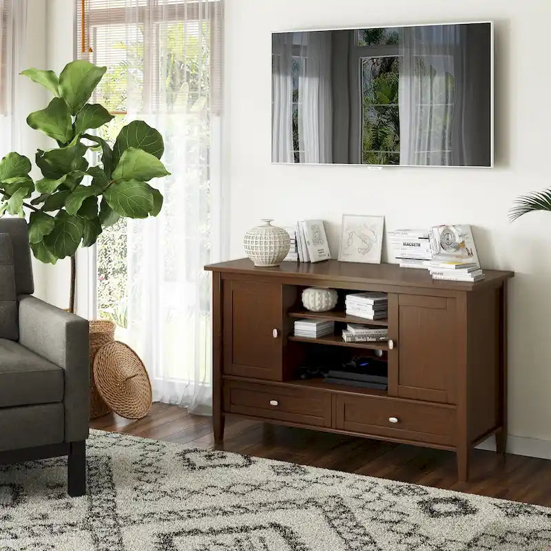 WYNDENHALL Norfolk Transitional TV Media Stand For TVs up to 50 inches 51