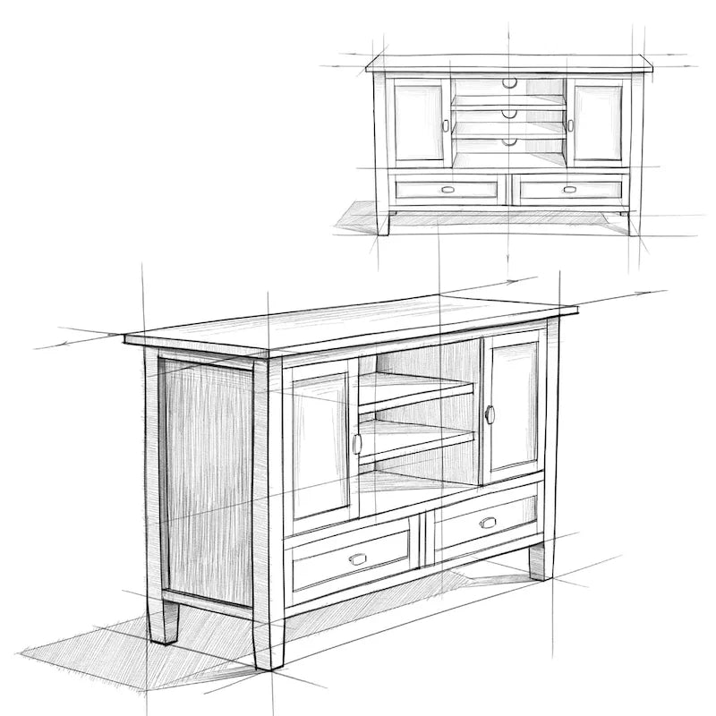 WYNDENHALL Norfolk Transitional TV Media Stand For TVs up to 50 inches 8