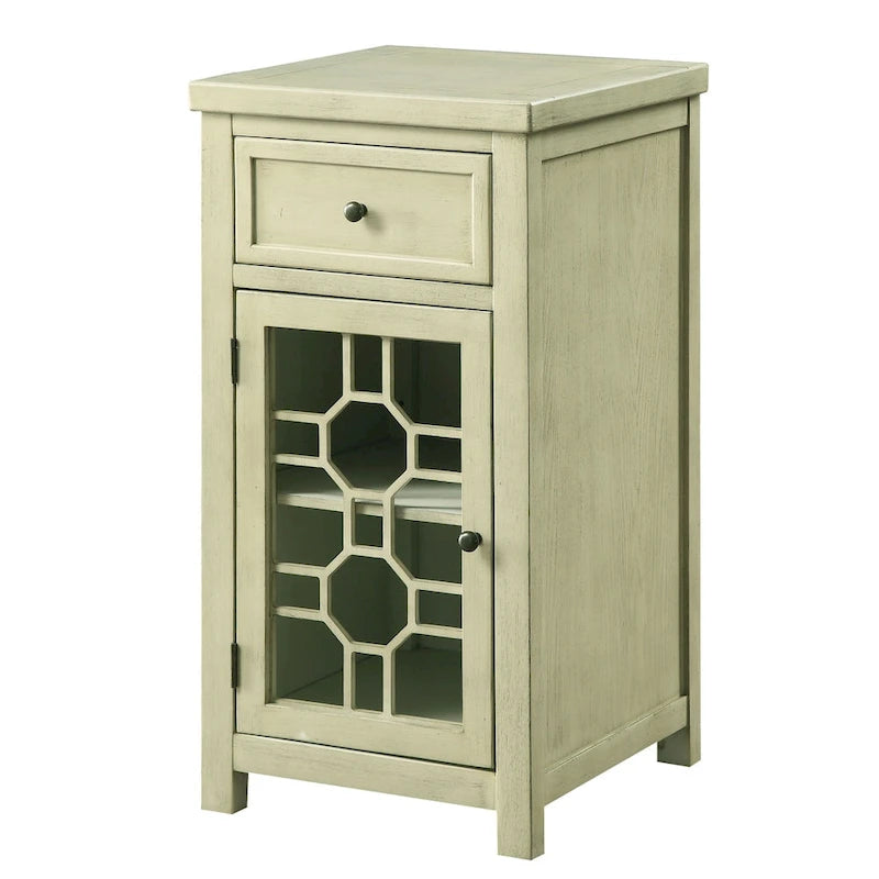 Emma Transitional 18-inch Solid Wood 1-Drawer Side Table by Furniture of America 3