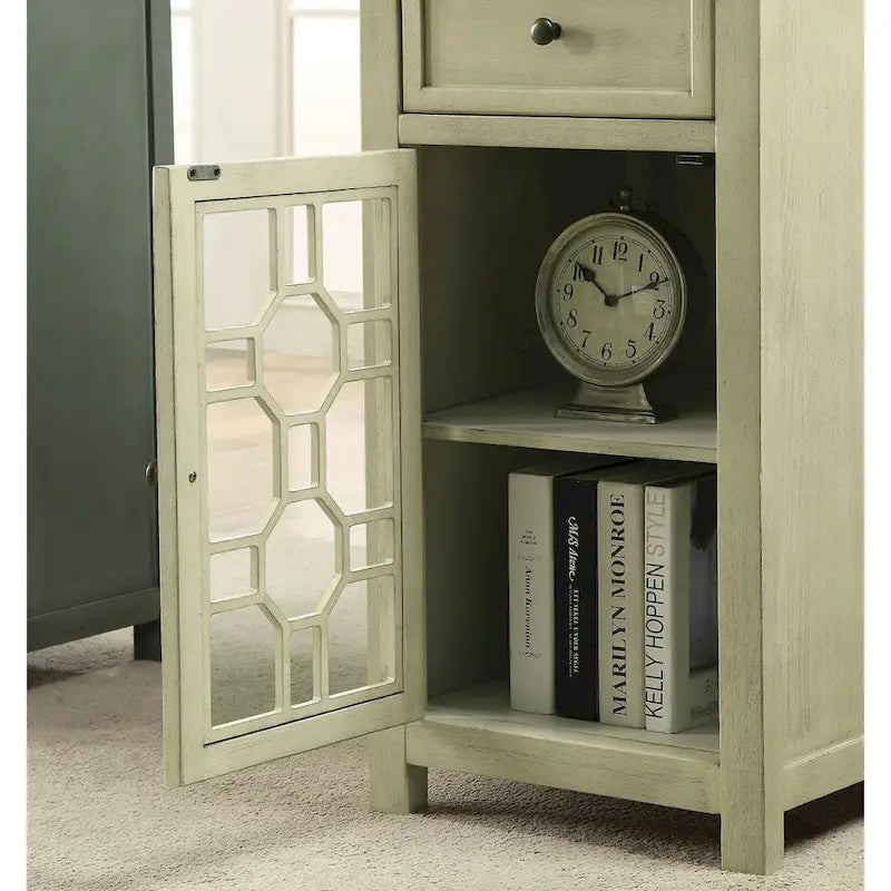 Emma Transitional 18-inch Solid Wood 1-Drawer Side Table by Furniture of America 4