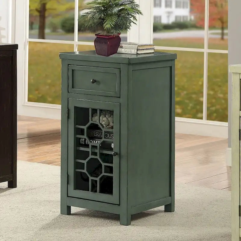Emma Transitional 18-inch Solid Wood 1-Drawer Side Table by Furniture of America 10