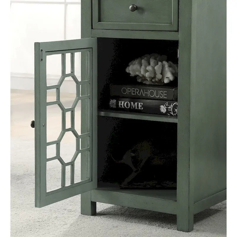 Emma Transitional 18-inch Solid Wood 1-Drawer Side Table by Furniture of America 12