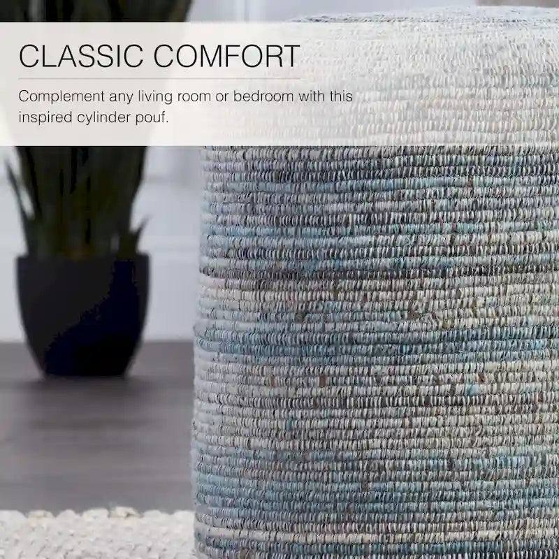 Hayes Stripes Pouf/ Floor Pillow