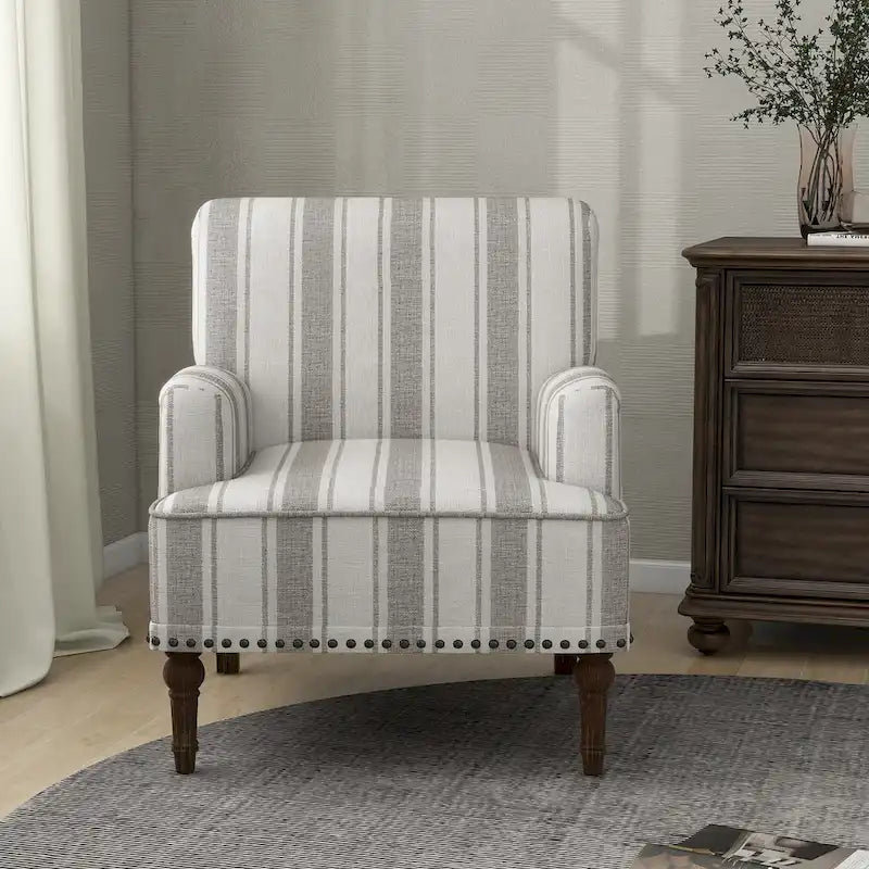 Poltrone moderne a righe con braccioli 8
