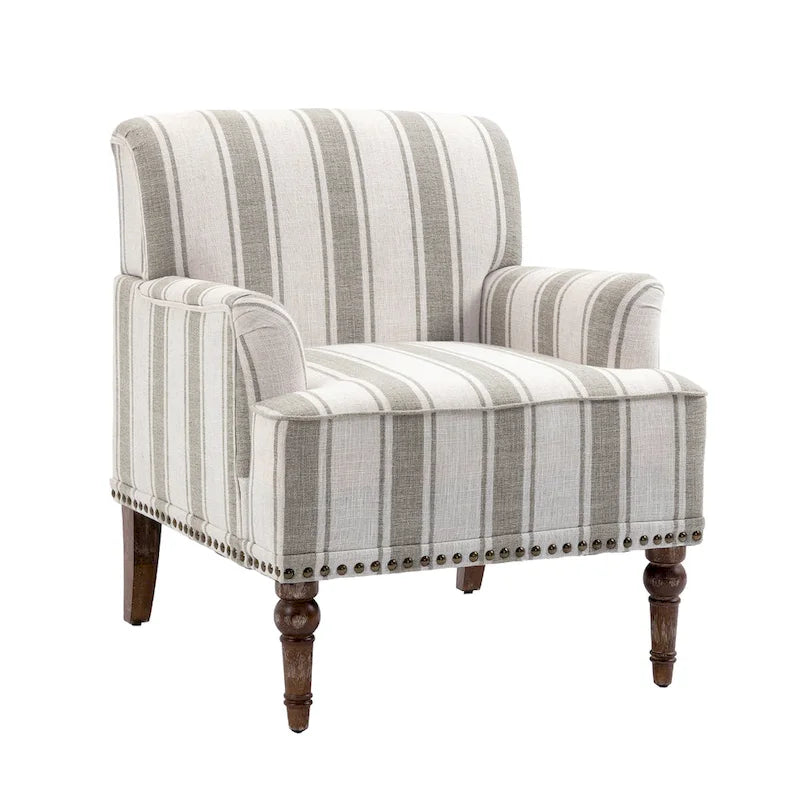 Poltrone moderne a righe con braccioli 9
