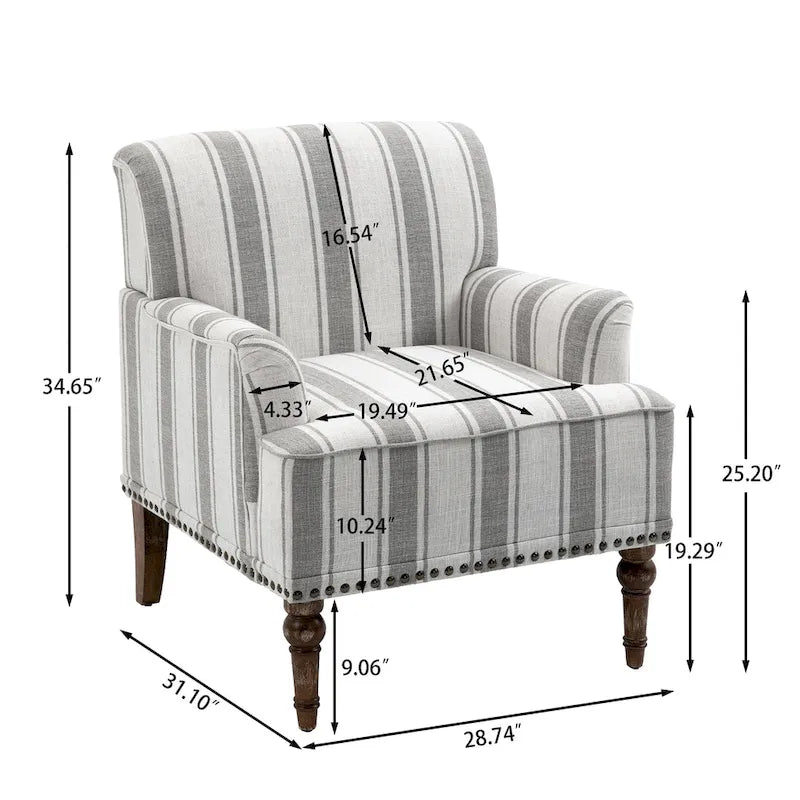 Poltrone moderne a righe con braccioli 22