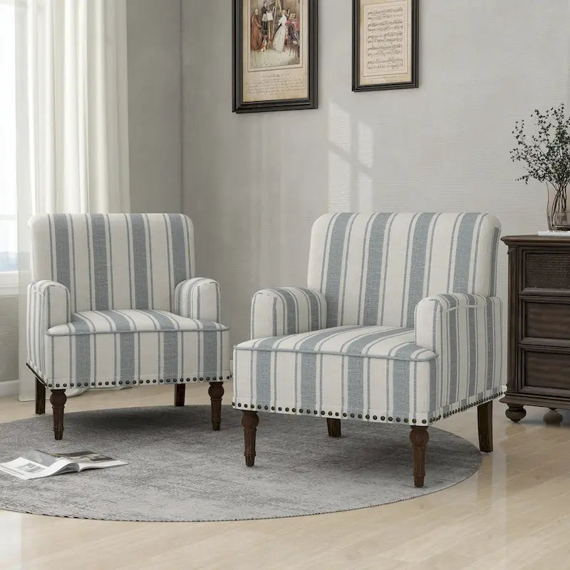 Poltrone moderne a righe con braccioli 23