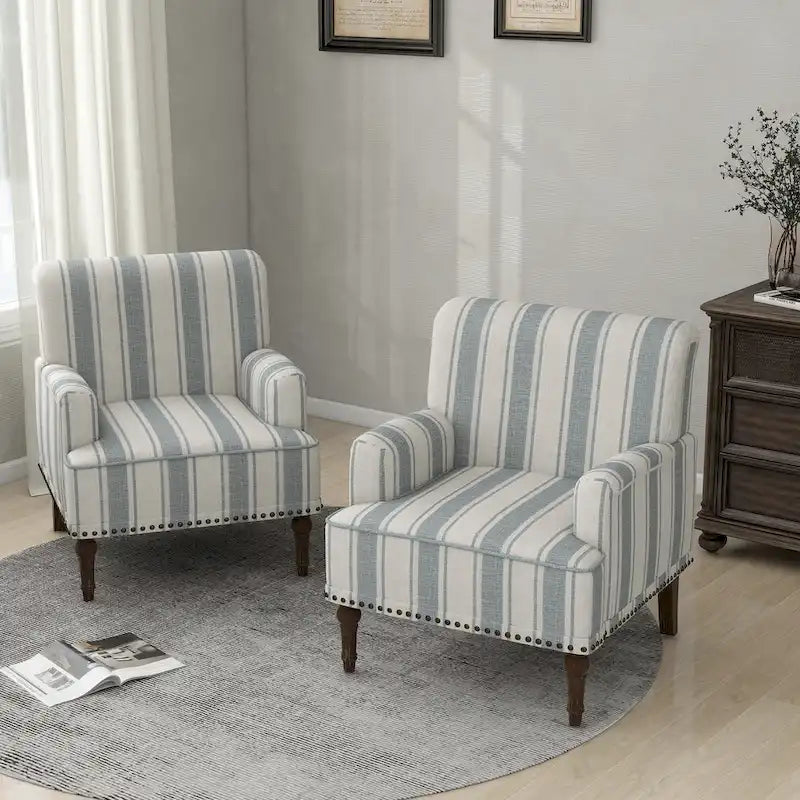 Poltrone moderne a righe con braccioli 25