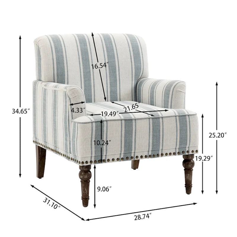 Poltrone moderne a righe con braccioli 32