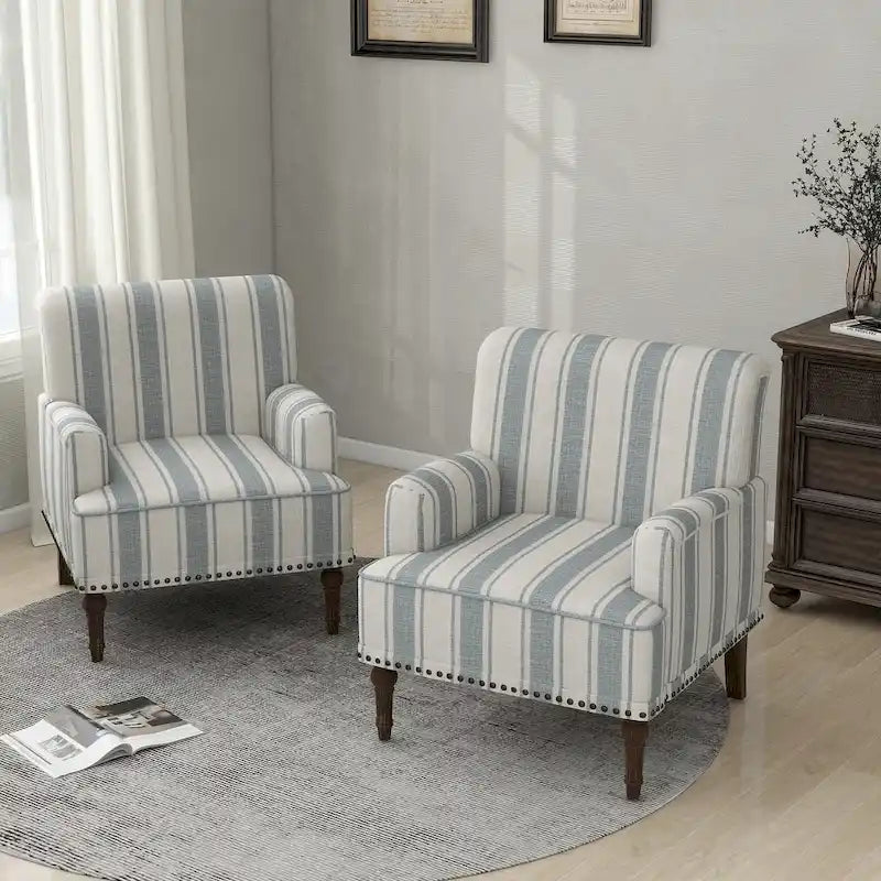 Poltrone moderne a righe con braccioli 33