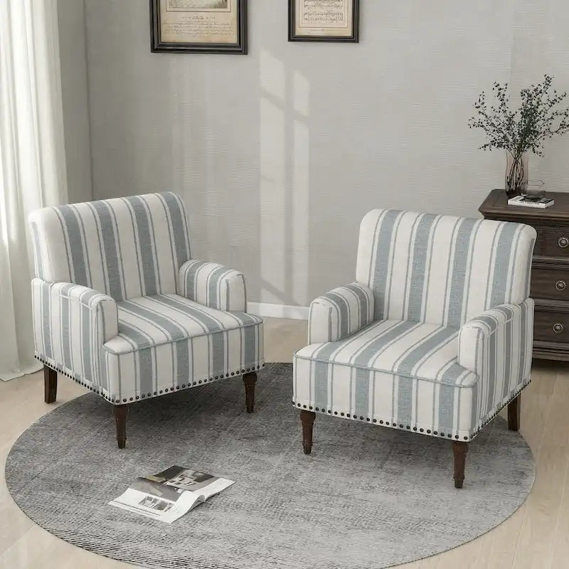 Poltrone moderne a righe con braccioli 34