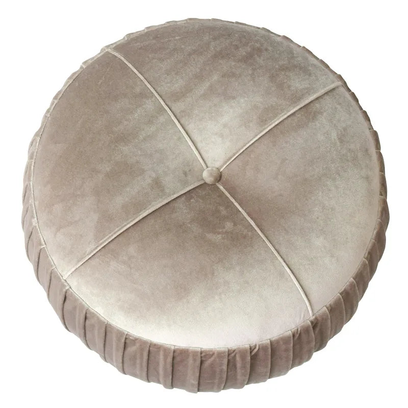 Helena Velvet Small Round Ottoman 10