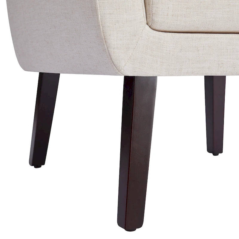 HUIMO Fabric Arm Chair Accent Chair and Ottoman Set Grey/ Beige/ Blue/ Dark Teal 10