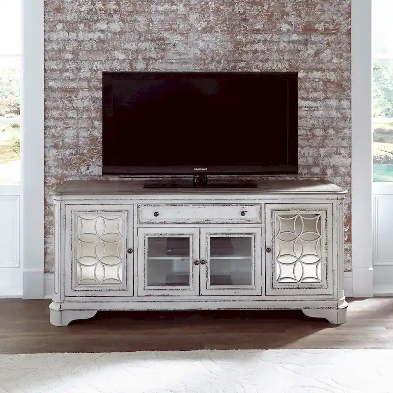 Magnolia Manor Mirrored Entertainment TV Stand - 2 Finishes 25