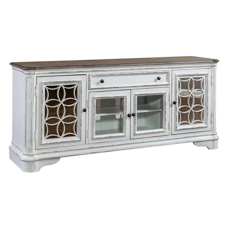 Magnolia Manor Mirrored Entertainment TV Stand - 2 Finishes 3