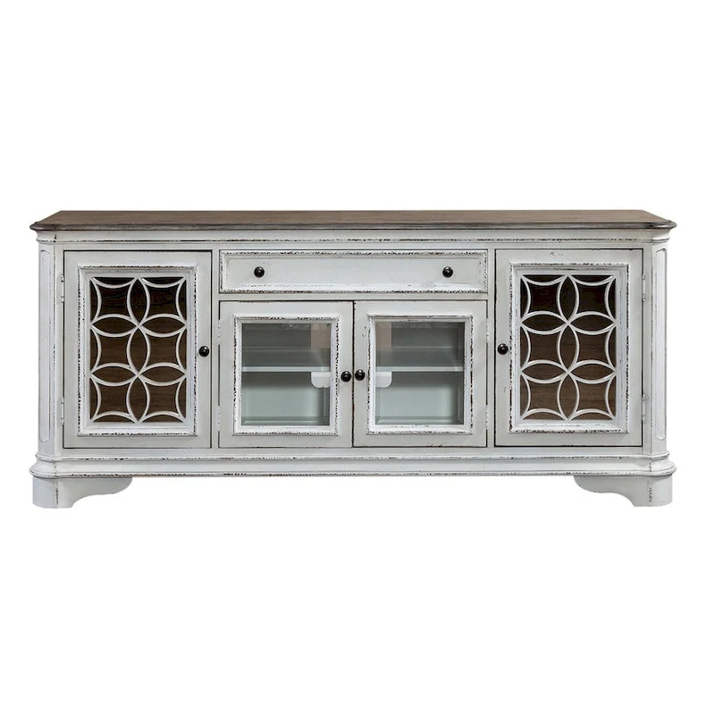 Magnolia Manor Mirrored Entertainment TV Stand - 2 Finishes 4