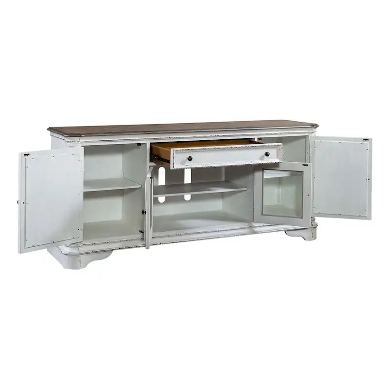Magnolia Manor Mirrored Entertainment TV Stand - 2 Finishes 8