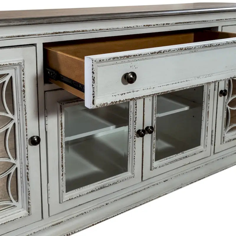 Magnolia Manor Mirrored Entertainment TV Stand - 2 Finishes 9