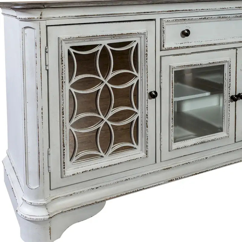 Magnolia Manor Mirrored Entertainment TV Stand - 2 Finishes 10