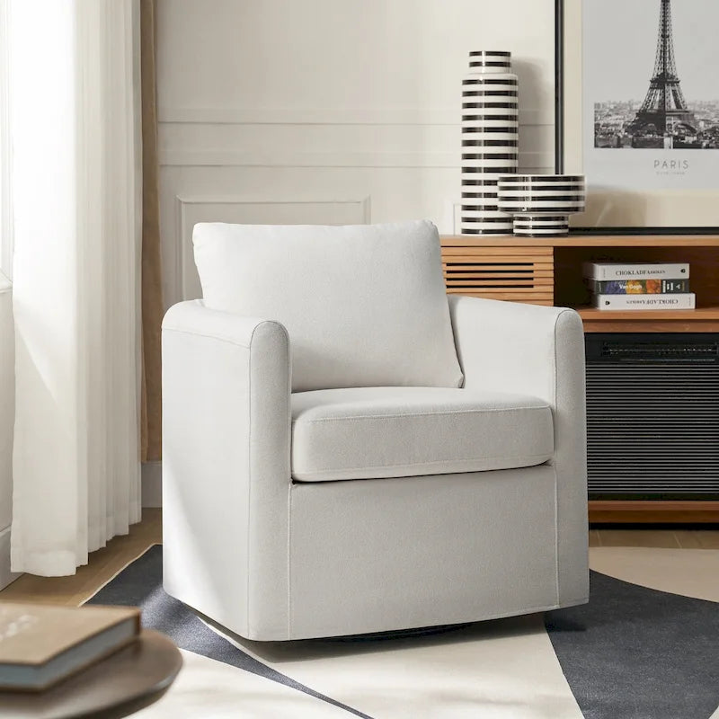 Erkenbald Modern 360-Degree Swivel Chair with Removable Slipcover by HULALA HOME 39