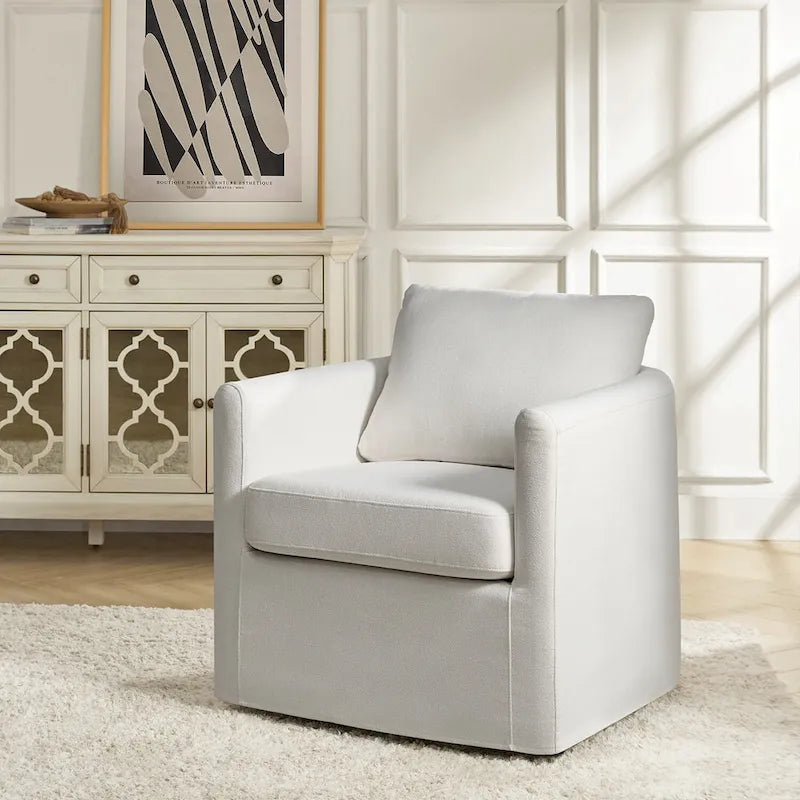 Erkenbald Modern 360-Degree Swivel Chair with Removable Slipcover by HULALA HOME 3