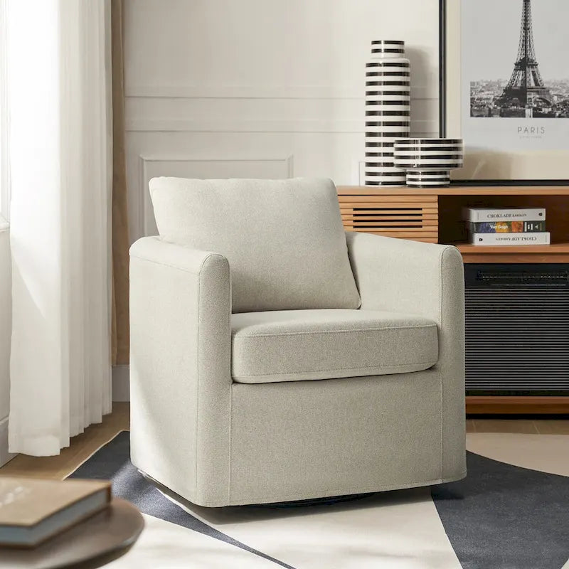 Erkenbald Modern 360-Degree Swivel Chair with Removable Slipcover by HULALA HOME 4